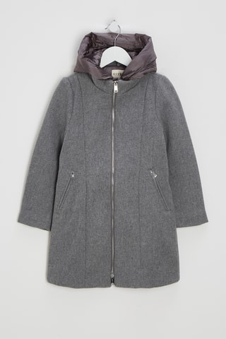 Manteau à capuche Mate - Gris chiné