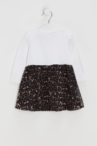 Robe trompe-l’œil - Blanc et marron