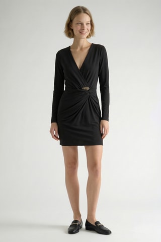 Robe drapée Jenna - Noir