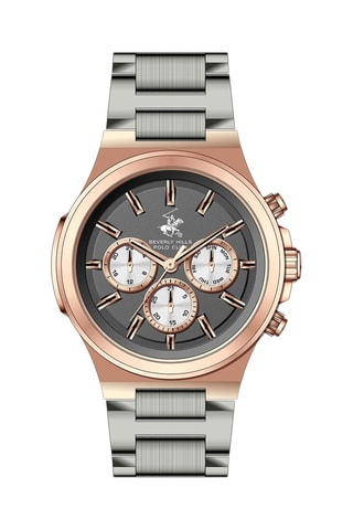 Reloj de cuarzo de aleación - Plateado y rosa dorado