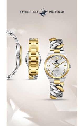 Reloj de metal - Plateado y dorado