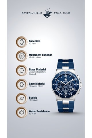 Reloj de silicona - Cronógrafo - Azul