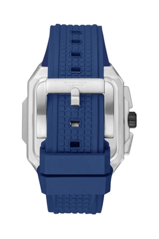 Reloj de silicona - Azul y plateado