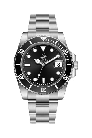 Reloj de metal - Plateado y negro