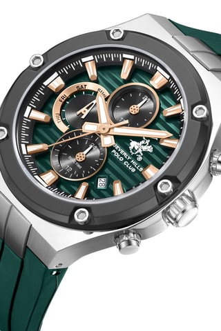 Reloj de silicona - Cronógrafo - Verde y negro