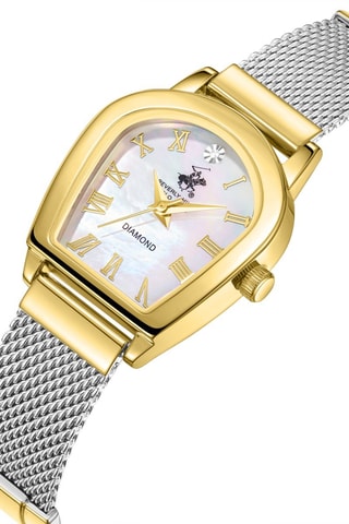 Reloj de cuarzo chapado en oro