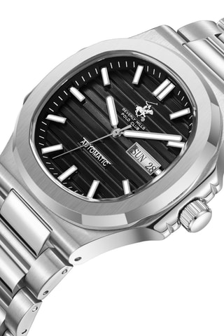 Reloj automático de metal - Plateado