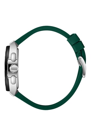 Reloj de piel y silicona - Cronógrafo - Negro y plateado