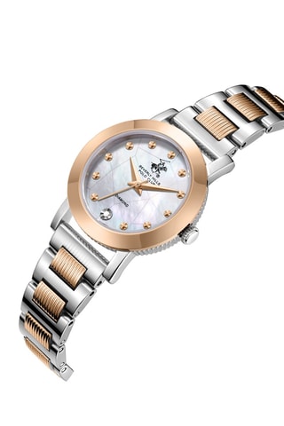 Reloj bañado en oro rosa - Plateado y dorado