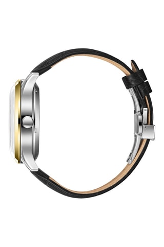 Reloj automático chapado en ion de oro amarillo y chapado en ion de plata 