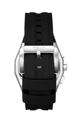 Reloj de cuarzo de silicona, chapado en ion negro y cerámica