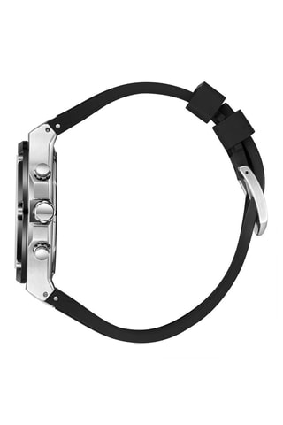 Reloj de cuarzo de silicona, chapado en ion azul y cerámica