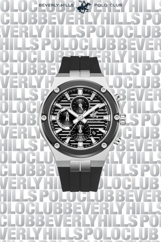 Reloj de cuarzo de silicona, chapado en ion azul y cerámica