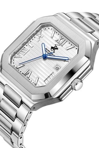 Reloj de cuarzo de metal y cerámica