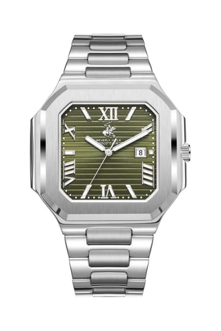 Reloj de cuarzo de metal y cerámica