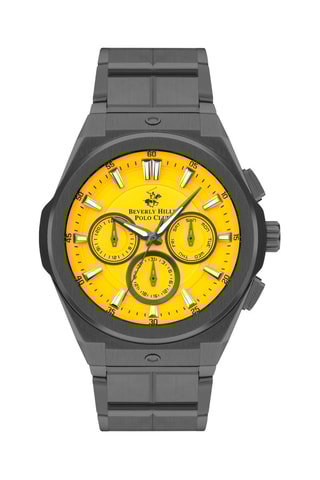 Reloj de cuarzo de metal y cerámica