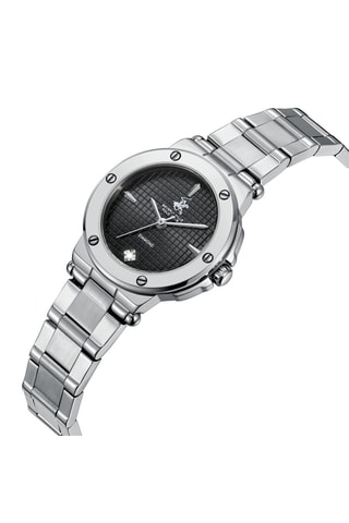 Reloj de cuarzo de metal, cerámica y diamante