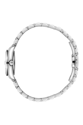 Montre à quartz en métal et céramique