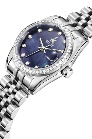 Montre à quartz en métal et céramique