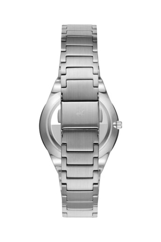 Montre à quartz en métal - Argenté et noir