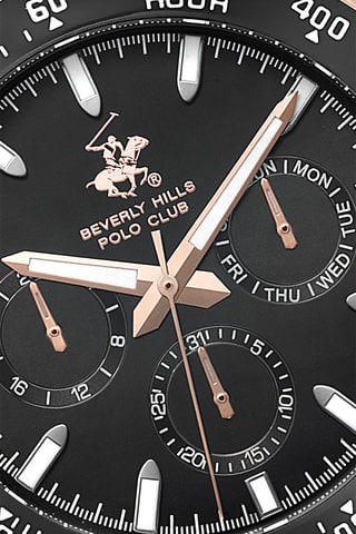 Reloj de cuarzo y correas de piel y silicona - Negro y marrón