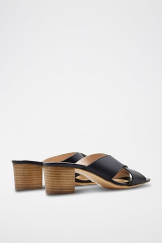 Zoccoli in pelle - Nero