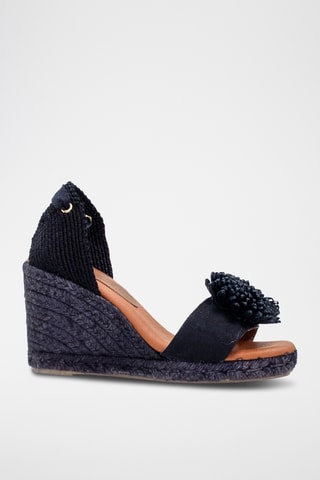 Sandali con zeppa - Nero