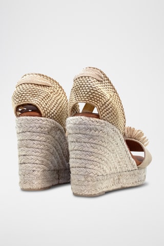 Sandali con zeppa - Taupe