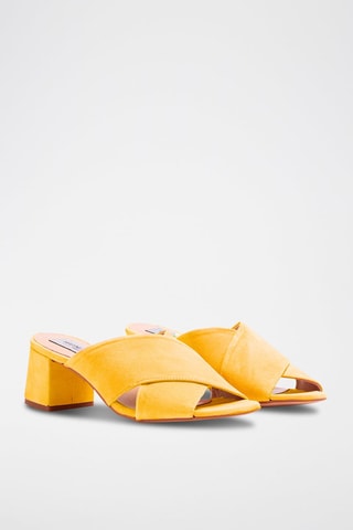 Sandali in pelle scamosciata - Giallo