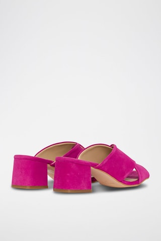 Sandali in pelle scamosciata - Rosa