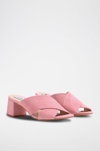 Zoccoli in pelle scamosciata - Rosa