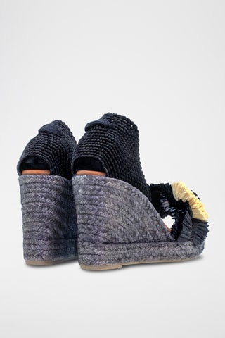 Sandali con zeppa - Nero