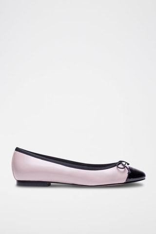 Leren Ballerina's - Roze