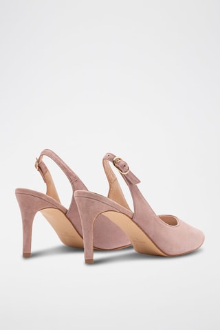 Décolleté in pelle scamosciata - Nude