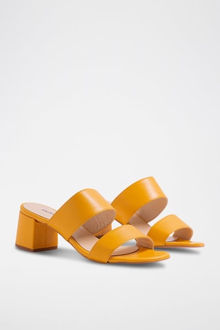 Zoccoli in pelle - Giallo