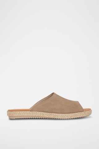 Ciabatte in pelle scamosciata - Beige