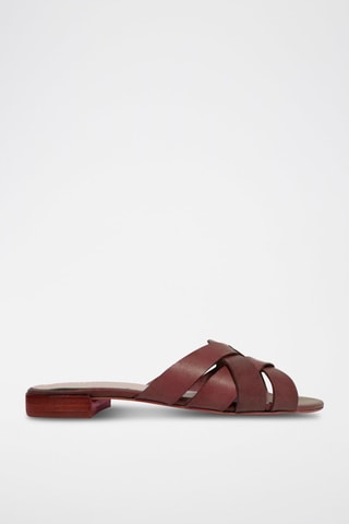 Ciabatte in pelle nappa - Marrone