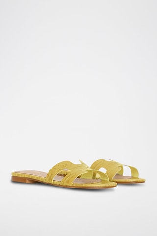 Ciabatte in pelle - Giallo