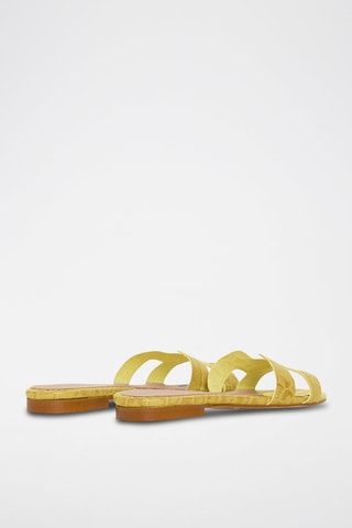 Ciabatte in pelle - Giallo