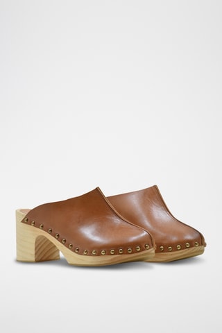 Sabot in pelle - Marrone