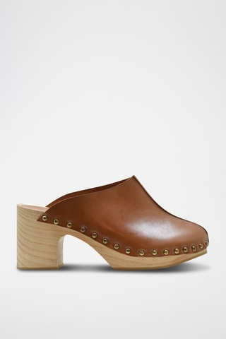 Sabot in pelle - Marrone