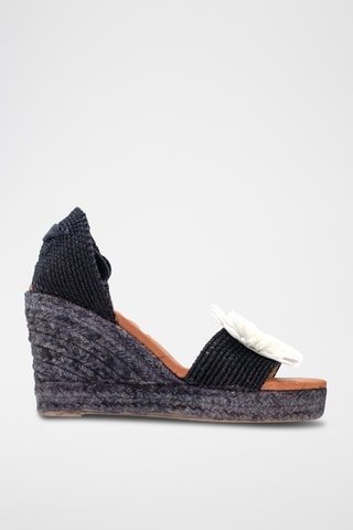 Sandali con zeppa - Nero