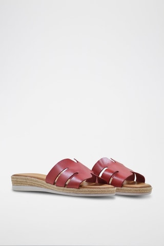 Ciabatte in pelle - Rosso