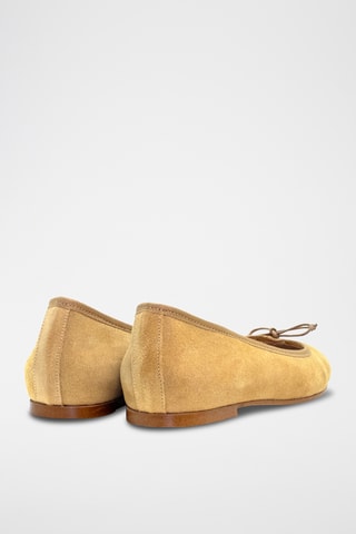 Nubuck Ballerina's - Geel