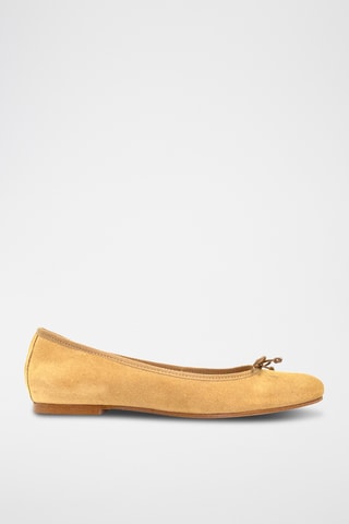 Nubuck Ballerina's - Geel