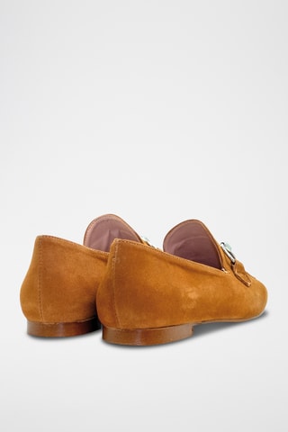Mocassini in pelle scamosciata - Marrone