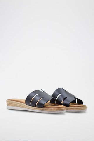 Ciabatte in pelle - Nero