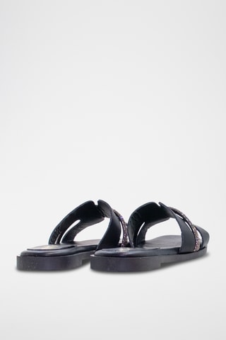 Ciabatte in pelle - Nero