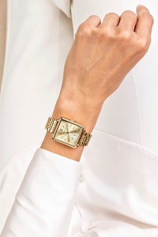 Stalen Quartz Horloge Goudkleurig - Marc Malone - Marc Malone