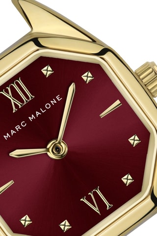 Stalen Quartz Horloge - Goudkleurig - Marc Malone